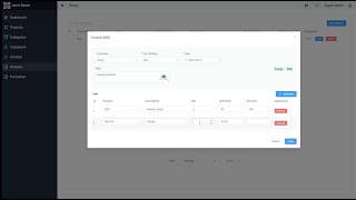 Create an invoice from within Vue TS.