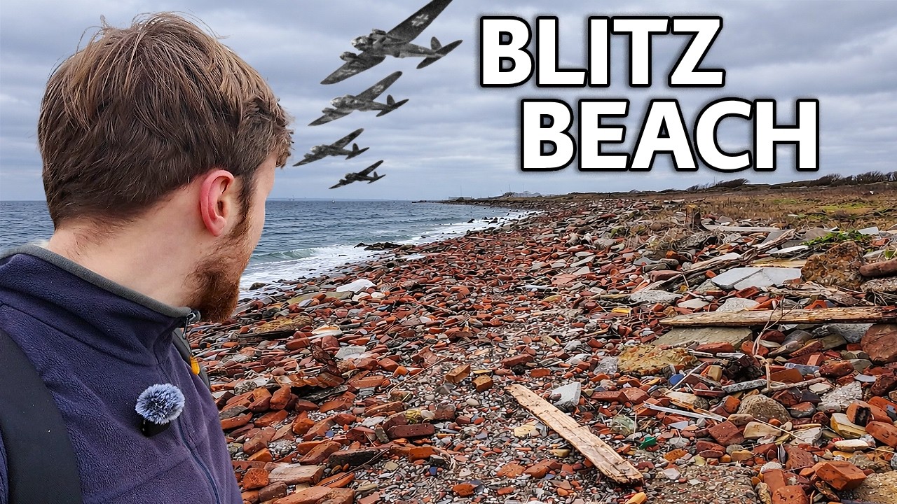 This UK beach is full of debris from World War II