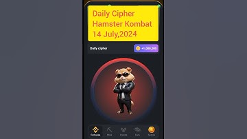 Hamster Kombat Daily Cipher Today|Morse Code 14 July,2024 #hamsterkombat #dailycipher #morsecode