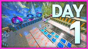 SOLO DAY 1 DOMINATING The MOST POPULATED SERVER | Solo INX 4Man Ark PVP