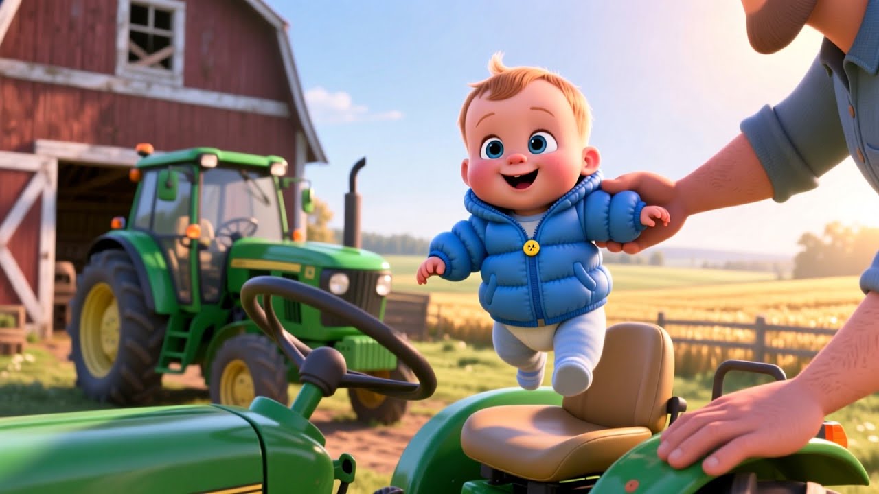 Tractor Ride At Farm With Baby 🚜🌾 | Fun Farm Song for Kids | Toddler Adventure Rhyme