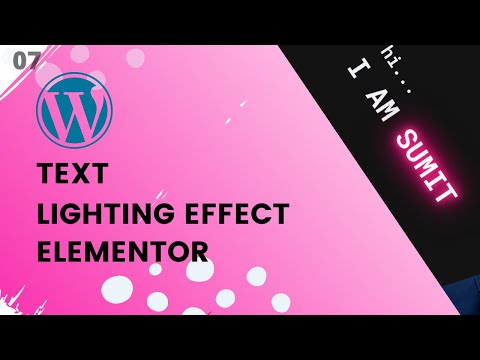 Text Lighting Effect in Elementor | Elementor Tips Tricks