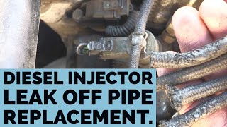 Diesel Injector Leak Off Fuel Pipe Replacement Volvo D5.
