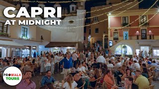 Capri, Italy at Midnight  Party Time  4K60fps with Captions