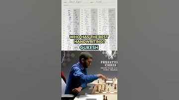 Who has the best handwriting? Magnus, Gukesh or Hikaru?
