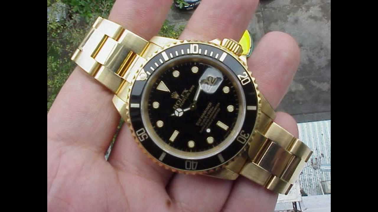 rolex solid gold submariner