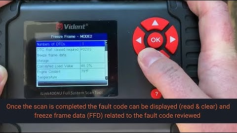 Vident i400AU Scan Tool - Mazda BT-50 full systems fault scan P0203 (Injector Circuit Malfunction)