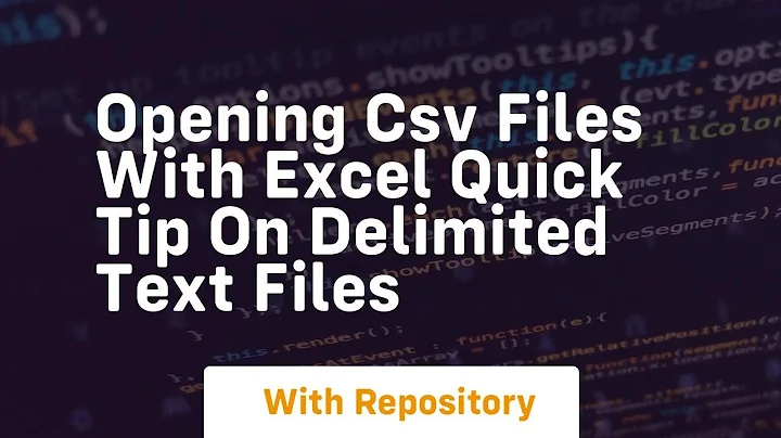 Opening csv files with excel quick tip on delimited text files