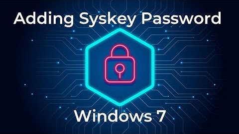 How to add Windows Syskey Password