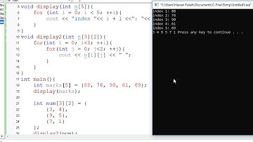 C++ | passing array through function