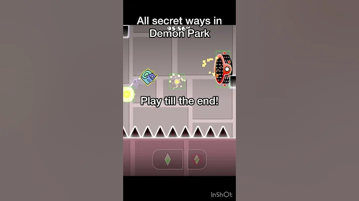 Demon Park all secret ways/swag routes! #geometrydash #gd #shorts