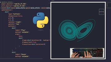 Coding the Lorenz Attractor in Python - No Talking - ASMR