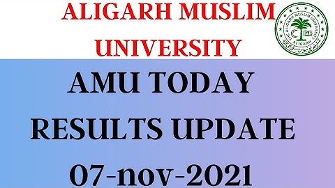 TODAY AMU RESULT UPDATE|| DECLARED M.ARCH