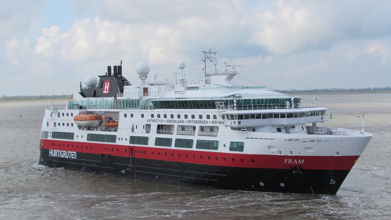 Auslaufen der MS Fram in Bremerhaven Hurtigruten YouTube
