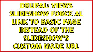 Drupal: views slideshow force al link to basic page instead of the slideshow's custom made url