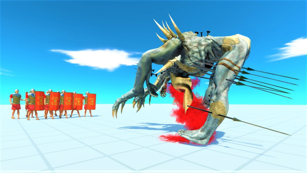 10 Romanus vs strongest and second strongest Animal revolt battle simulator