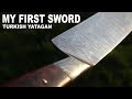 Turkish Yatagan Sword from Damascus steel ~ Making my first Sword