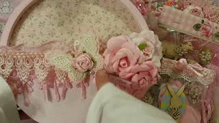 Loaded Embroidery Hoop Shabby Chic Spring Theme! Project Share(swap w/Martha)