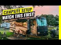 How To Set Up an RV At A Campsite | Water, Sewer, Electric &amp; Hook Ups