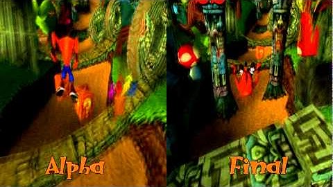 Crash Bandicoot 1 Alpha VS Retail - Jungle Rollers