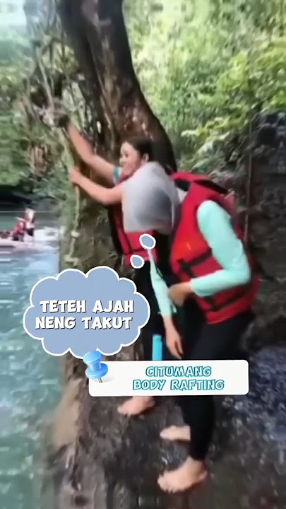 Some are afraid of swinging at CITUMANG body rafting
