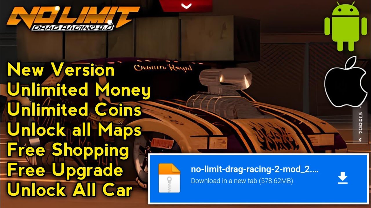 No Limit Drag Racing 2 Mod Apk V2.8.1 - Неограниченные деньги и монеты