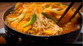 今日减脂菜单——番茄虾仁蔬菜锅，又是我超爱的荤素一锅端，这也太好吃了吧！！！
