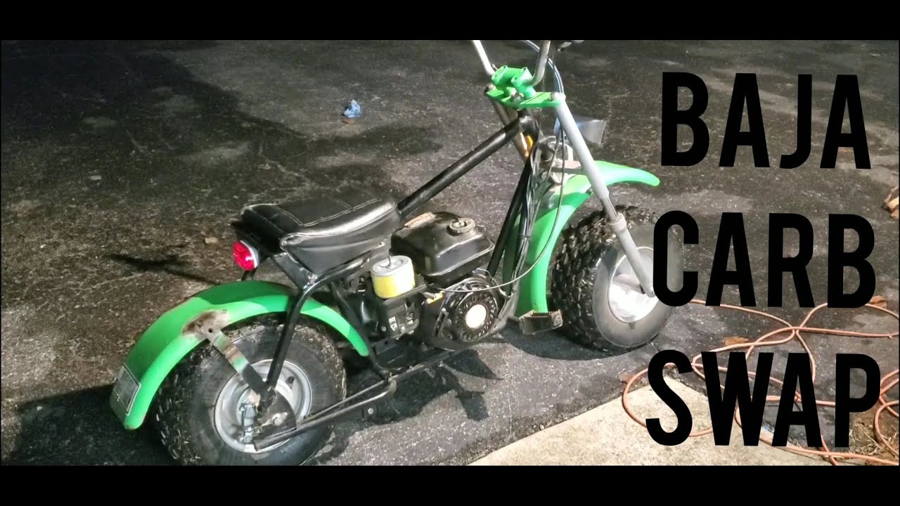 6.5 HP MiniBike Carburetor Swap YouTube