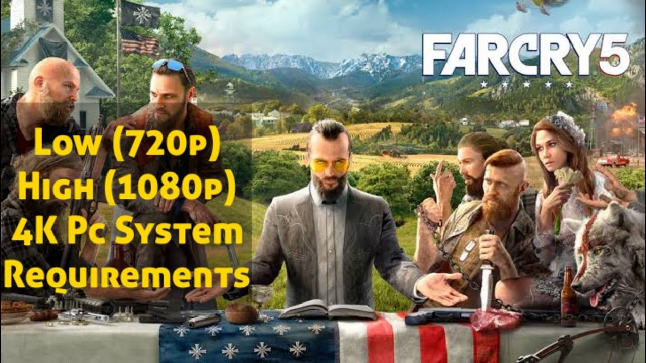 Far Cry 5 PC System Requirements | LOW (720p) | HIGH (1080p/60FPS) | 4K(60FPS - Ultra) | SHGamer