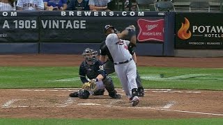 MIN@MIL: Hunter belts two-run homer off K-Rod in 9th