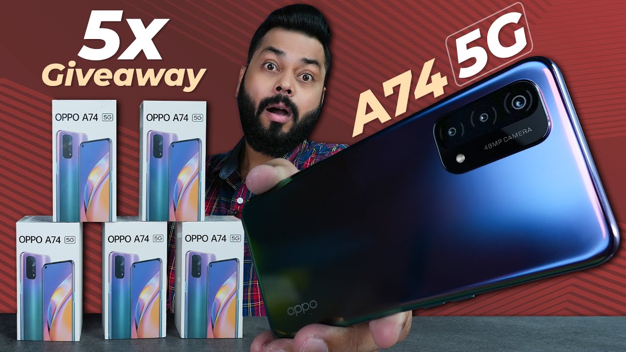 OPPO A74 5G Unboxing And First Impressions  5X Giveaway ⚡ Snapdragon 480 5G,  90Hz, 5000mAh & More 