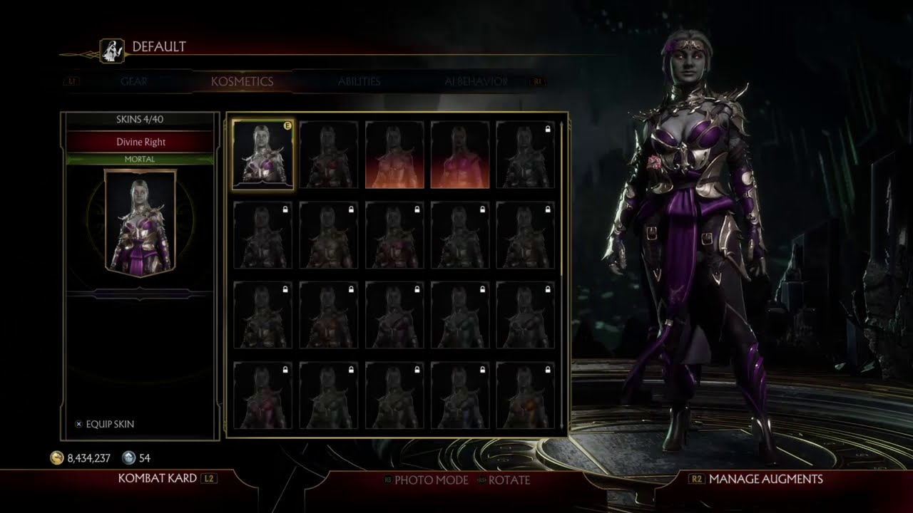 Mortal Kombat 11 Sindel Gear Kustomization