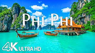 : Phi Phi Islands 4K - Crystal Clear Waters & Thailands Tropical Paradise with Relaxing Music