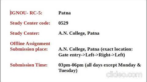 IGNOU Patna assignment submission