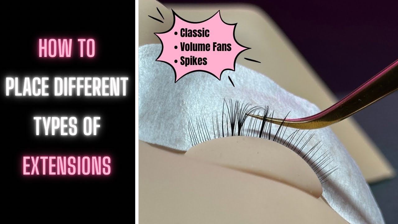 How To Place Different Types Of Extensions | Classic, Volume Fans, and Spikes