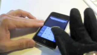 手袋 導電糸= iPhone 操作