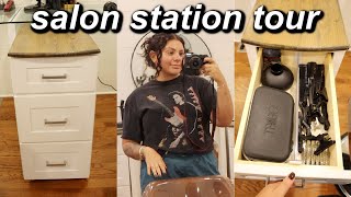 MY SALON STATION TOUR | FAVORITE TOOLS I USE FOR MY HAIR CLIENTS