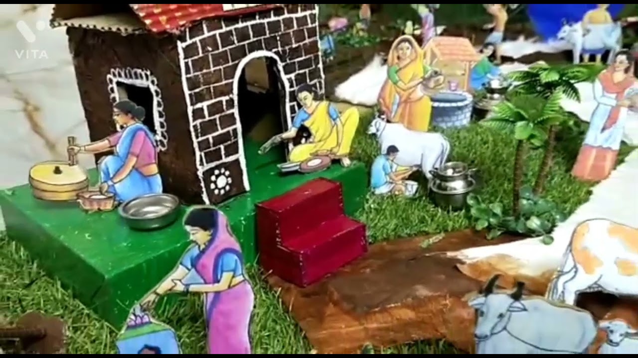 ganpati decoration idea village theme. YouTube