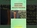 Questions Involving Rolle's Theorem | Step-by-Step Problem Solving | JEE Main | Maths | Sunder Sir