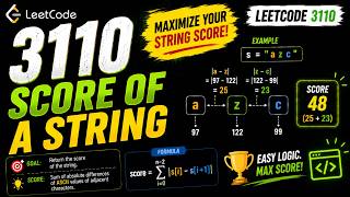 Score of a String | LeetCode 3110 | #leetcode #cpp #coding #dsa