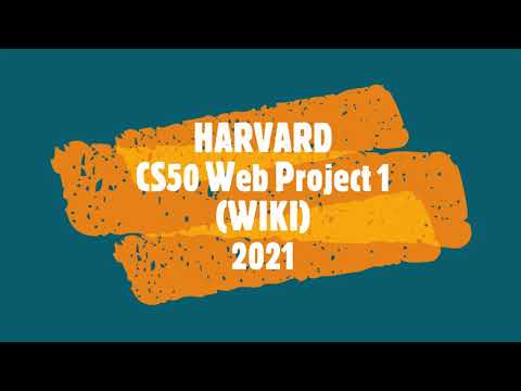 Harvard CS50 Web Project 1 (Wiki) - 2021