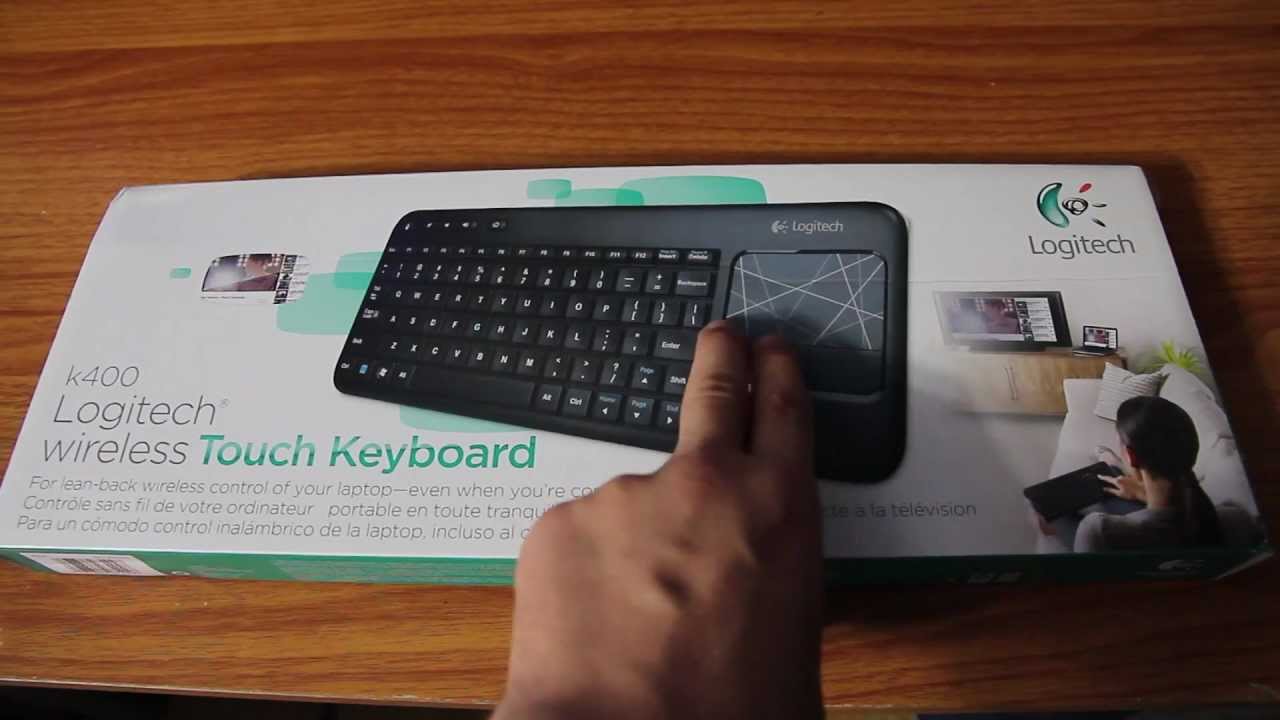Logitech k400 Wireless Track-pad Keyboard Unboxing - YouTube