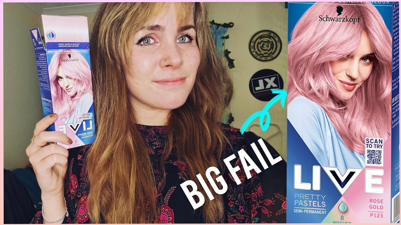 I *tried* to Dye my Hair Pink Schwarzkopf LIVE Rose Gold P123 YouTube