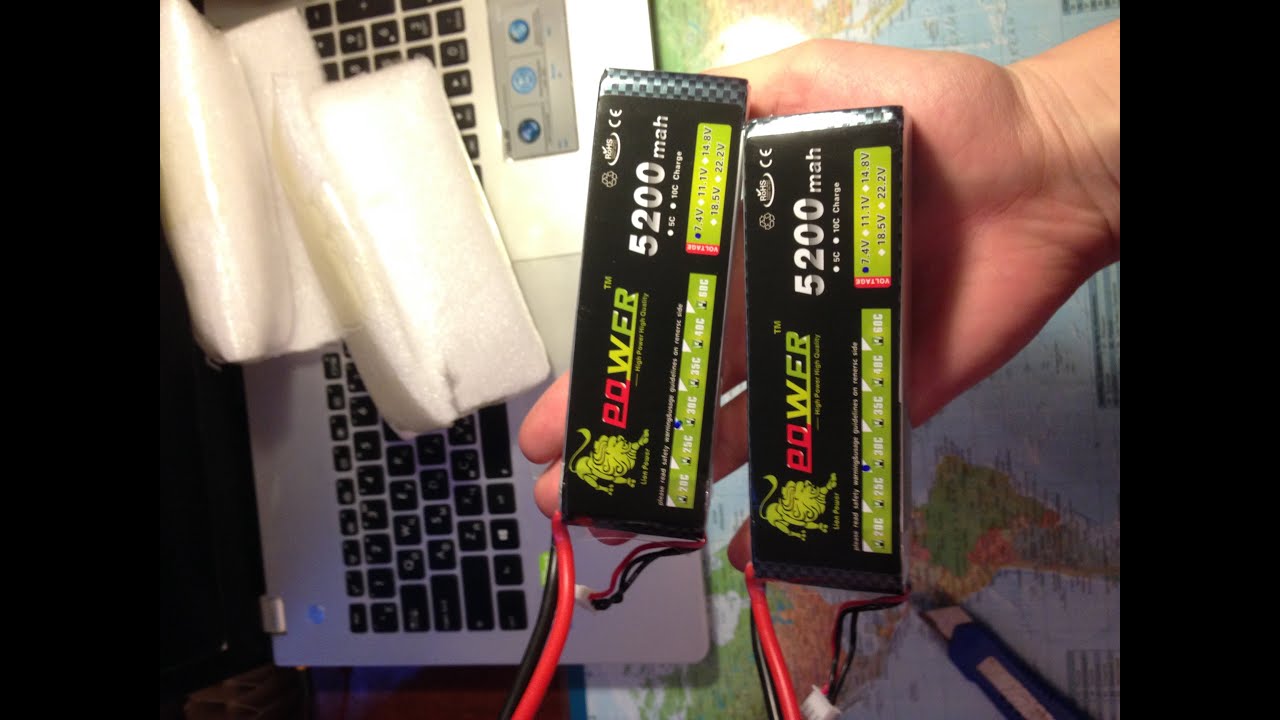 Распаковка lipo 2s аккумуляторов с aliexpress