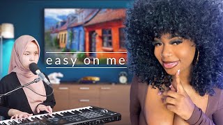 Bombshell Aura Reacts to easy on me - adele (putri ariani cover) Resimi