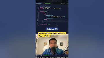 3 ways to add CSS to ReactJS App UI 😬 #reactjs #reactjstutorial