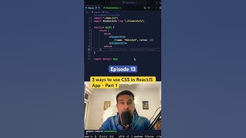 3 ways to add CSS to ReactJS App UI 😬 #reactjs #reactjstutorial