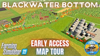 blackwater bottom - early access - map tour - farming simulator 22