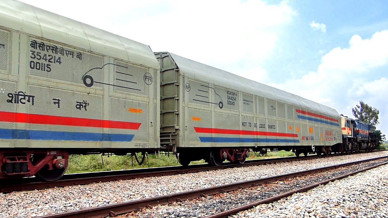 The CAR Carrier Indian Railways Freight Wagon YouTube