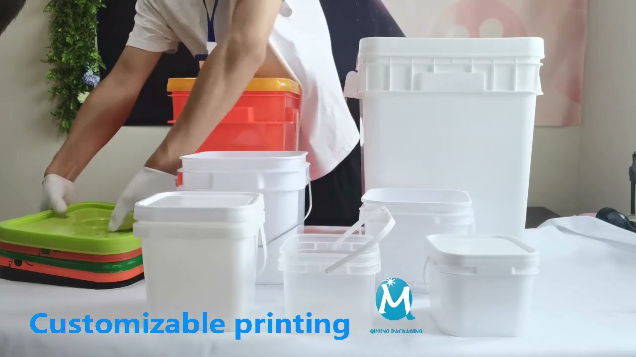 plastic square buckets qiming group